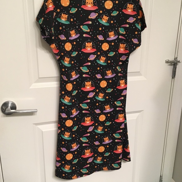 Fun 🪐 Space Kitten 🐈 Patterned Dress - Picture 2 of 9